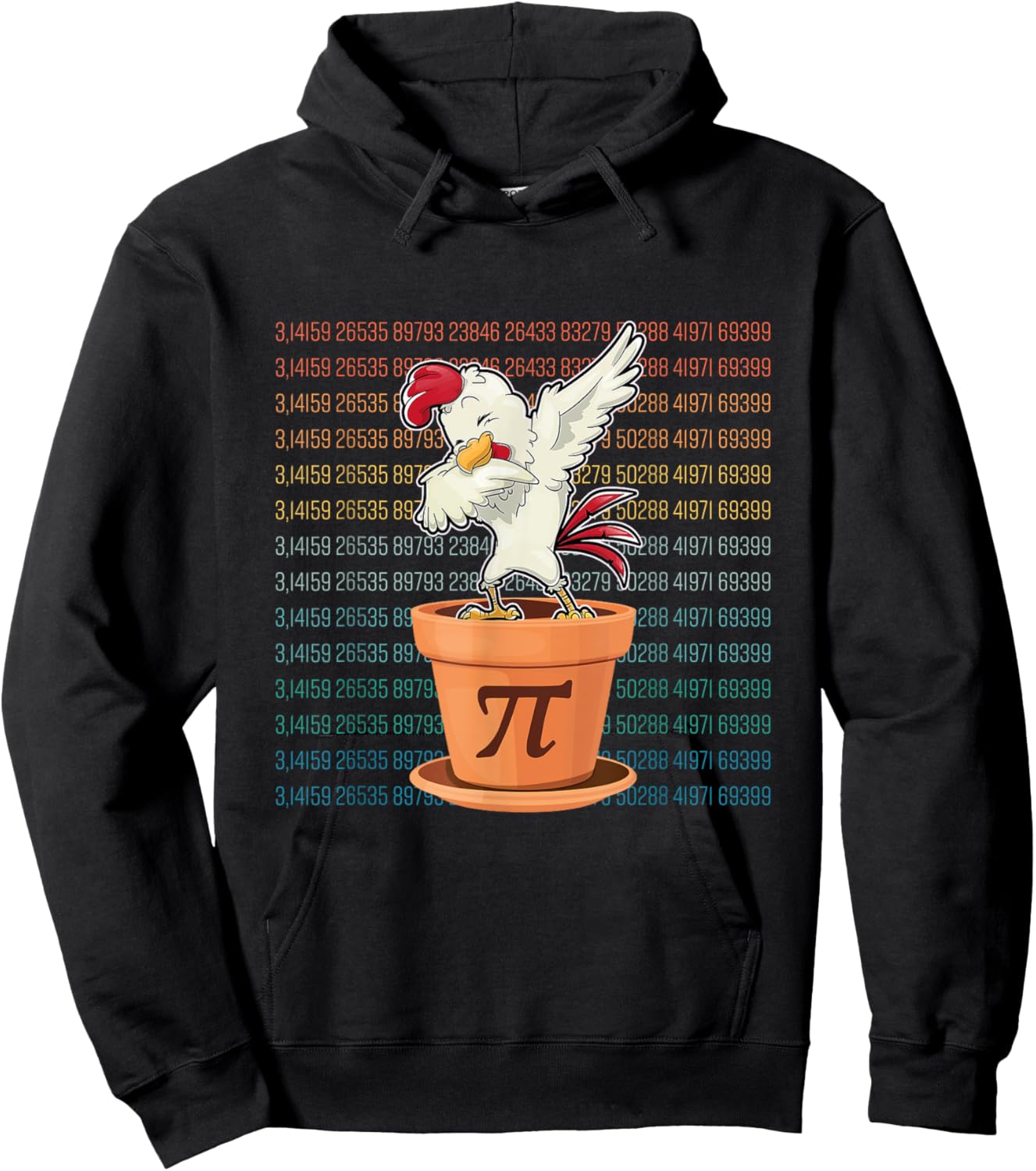 New Chicken Pot Pi Day Pie Math Lover Geek Gift 3.14 Hoodie - Hoodie | Black