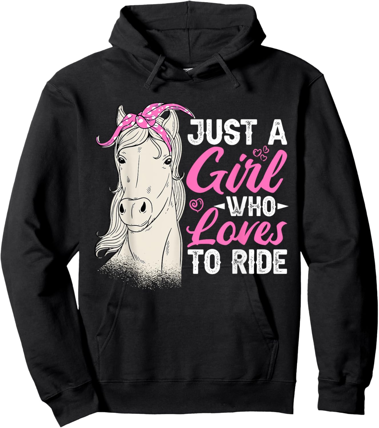 Just A Girl Who Loves To Ride, Horse Riding Women Hoodie - Hoodie | Black