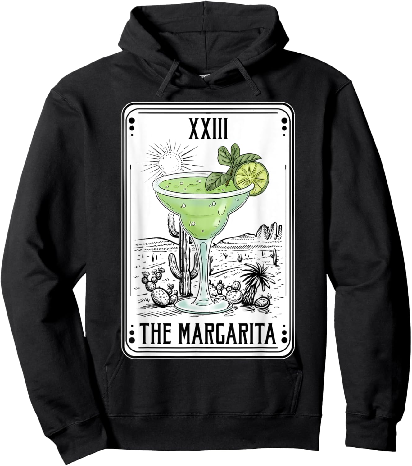 Drinking Tarot Card Margarita Tarot Meaning Bridesmaid Hoodie - Hoodie | Black