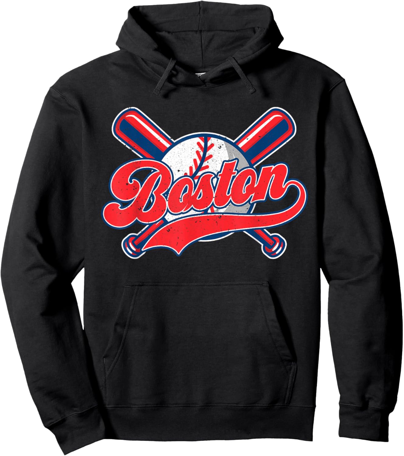 Boston Vintage Baseball Retro Sports Hoodie - Hoodie | Black
