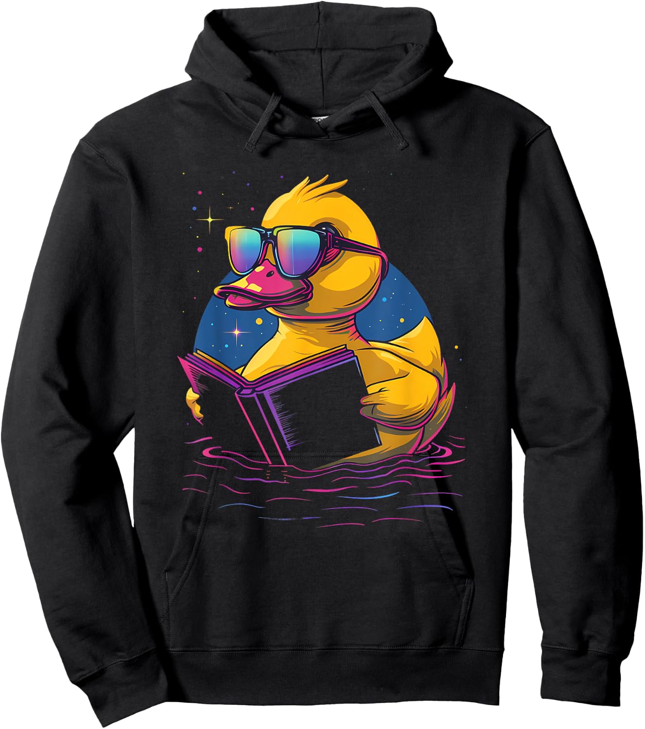 Rubber Duck Rubber Duckie Reading Book Rubber Duckling Hoodie - Hoodie | Black