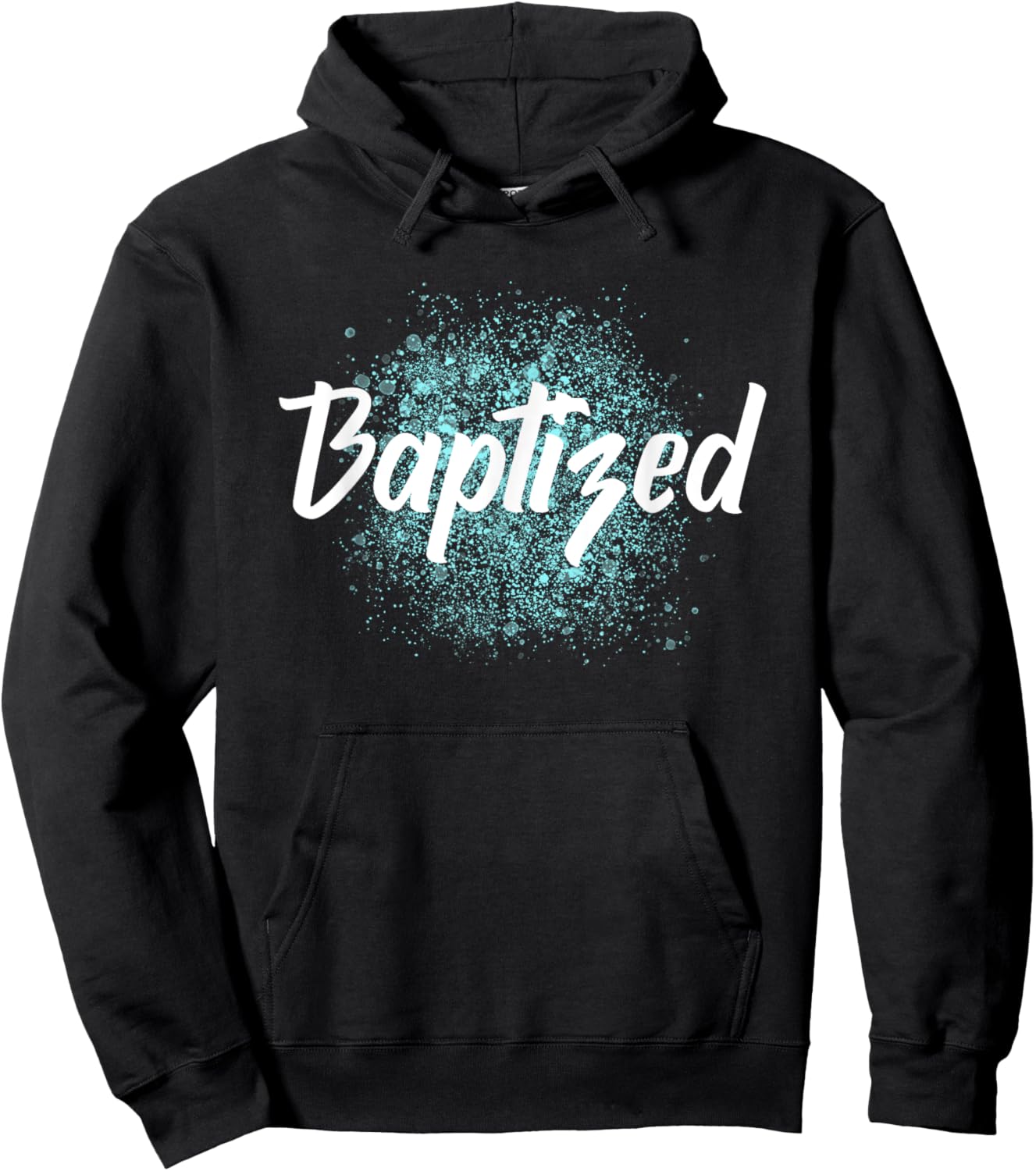 Christian Baptism BAPTIZED minimalist Hoodie - Hoodie | Black
