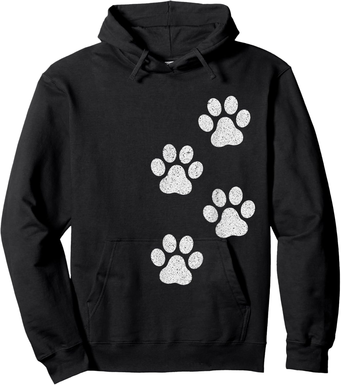 Paw Print Dog Cat Pet Lover Hoodie - Hoodie | Black
