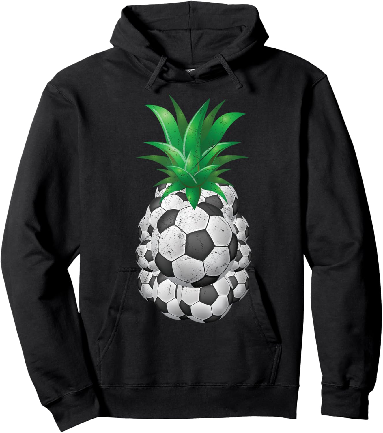 Funny Sarcastic Hawaiian Aloha Beach Pineapple Soccer Women Kids Hoodie - Hoodie | Black