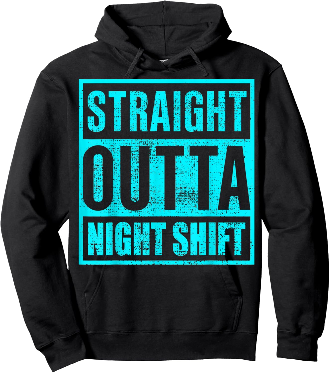 Straight Outta Night Shift | night shift nurse Hoodie - Hoodie | Black