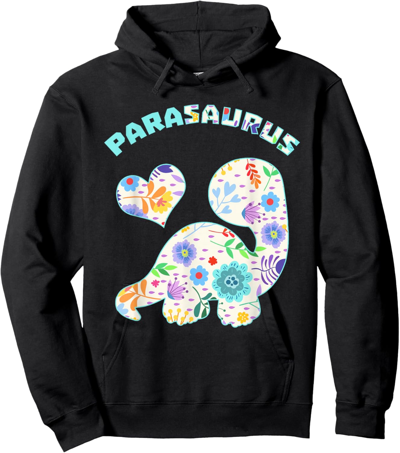 Parasaurus Paraprofessional Paraeducator Dinosaur Lover Small Hoodie - Hoodie | Black
