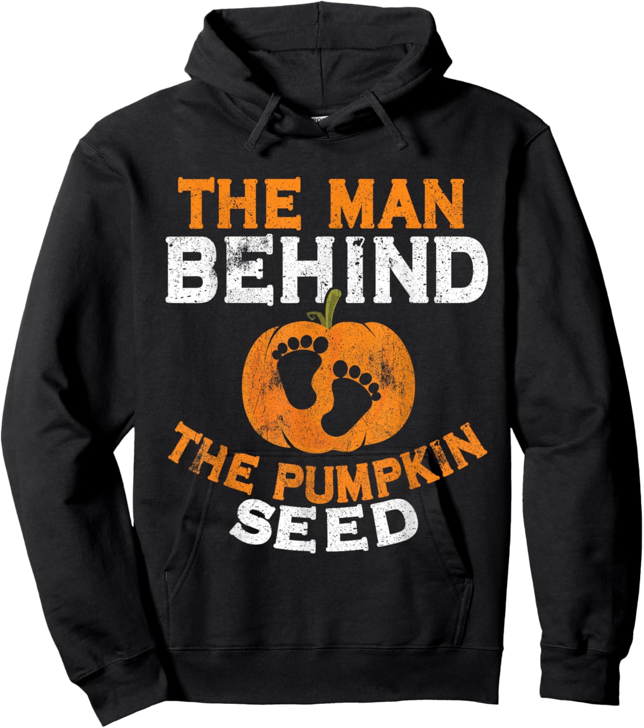 Halloween Pregnancy Dad The Man Behind The Pumpkin Seed Hoodie - Hoodie | Black