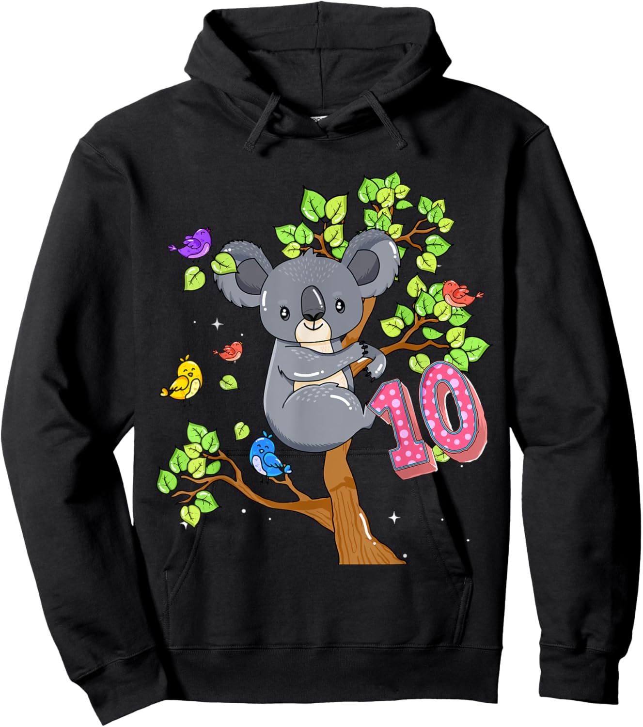 Koala Bear 10th Birthday Girl 10 Year Old Birthday Koalas Bd Hoodie - Hoodie | Black
