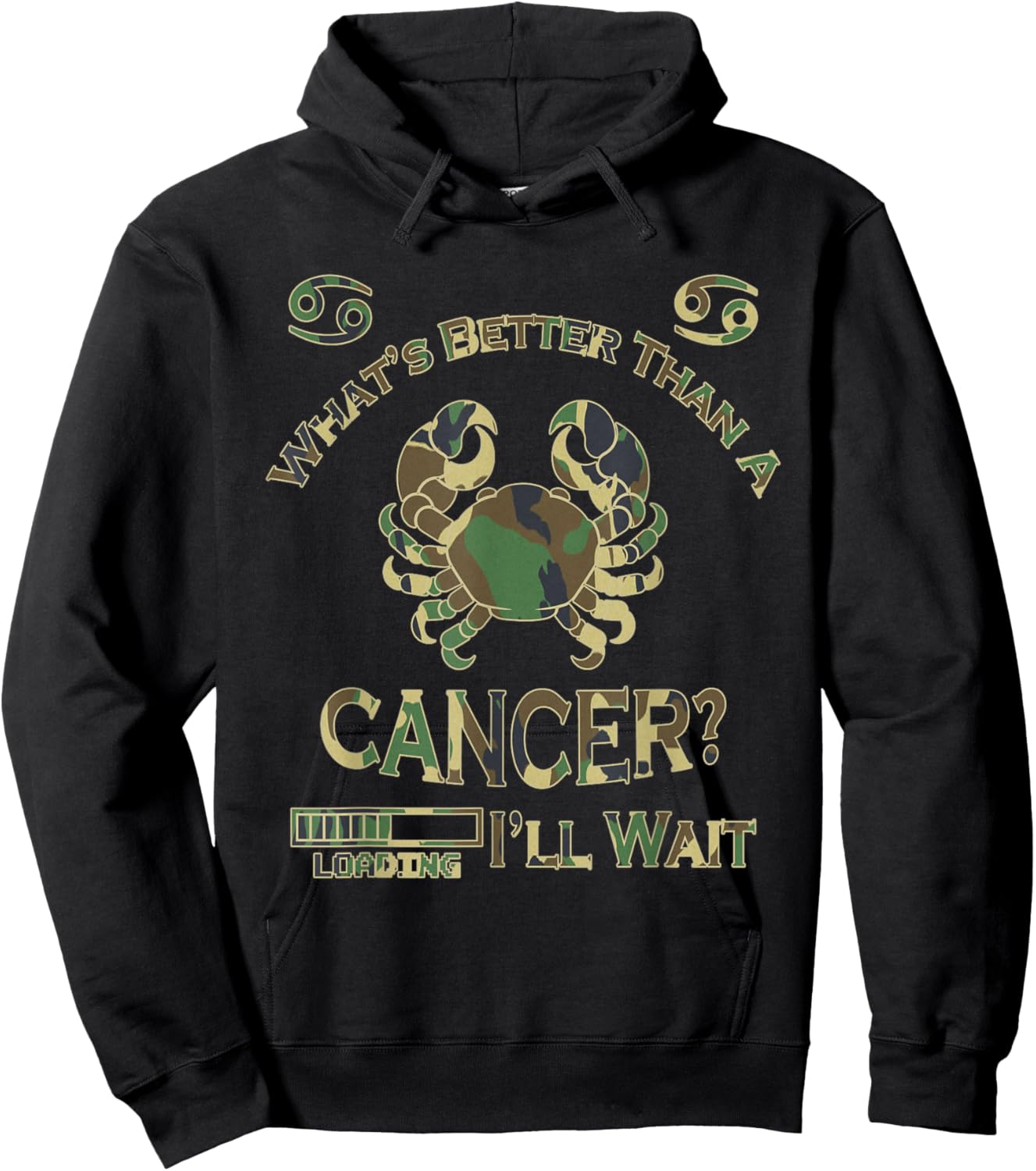 Cancer June King Man Born In July Zodiac Camouflage Birthday Hoodie - Hoodie | Black
