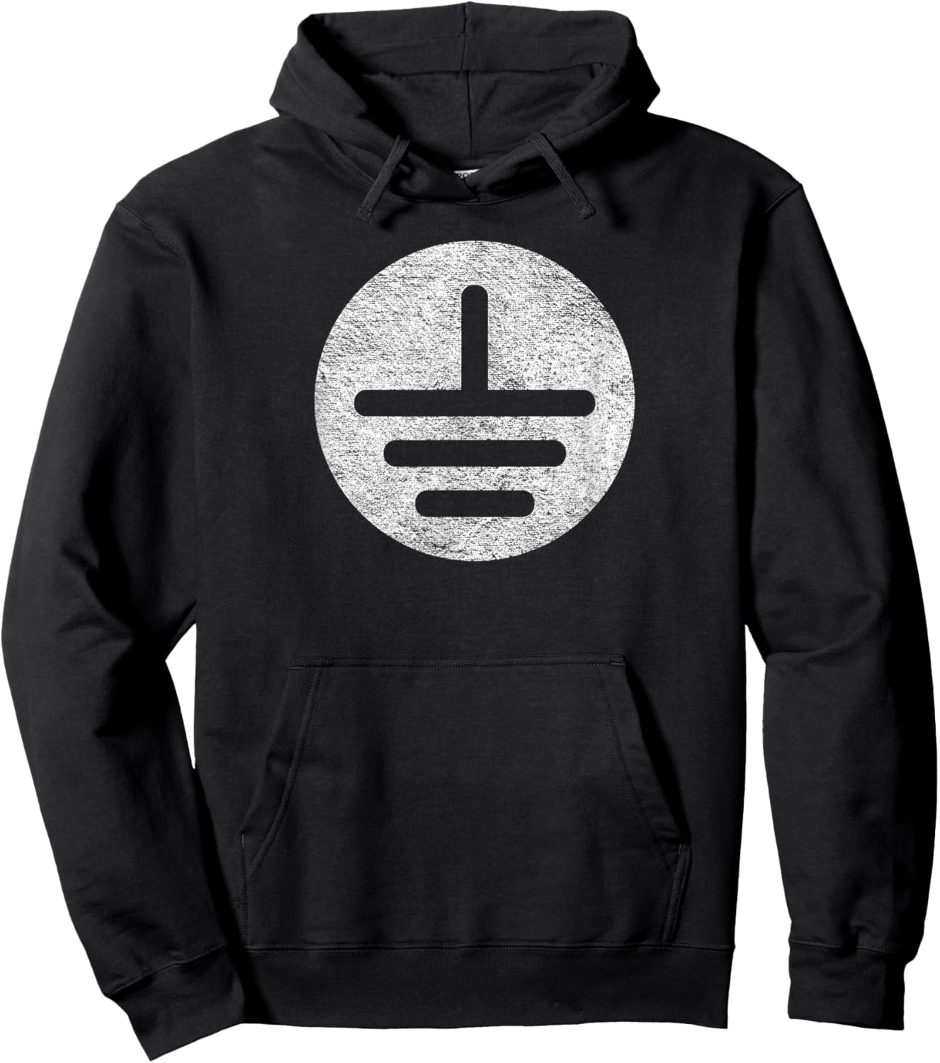 Electrical Ground Symbol Stay Grounded Electric Tech Hoodie - Hoodie | Black
