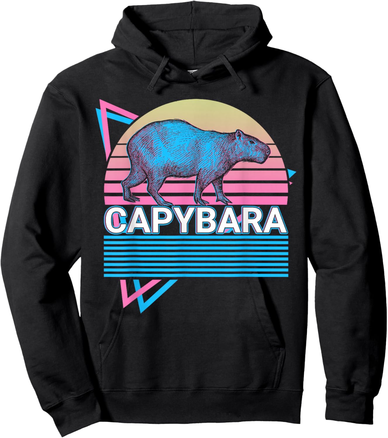 Capybara Retro Hoodie - Hoodie | Black
