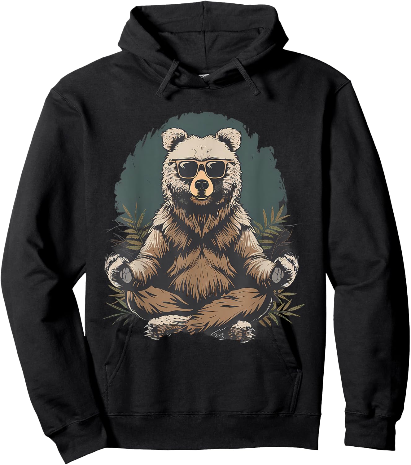 Meditation Bear Buddha Spirituality Hindu Yoga Buddhist Hoodie - Hoodie | Black