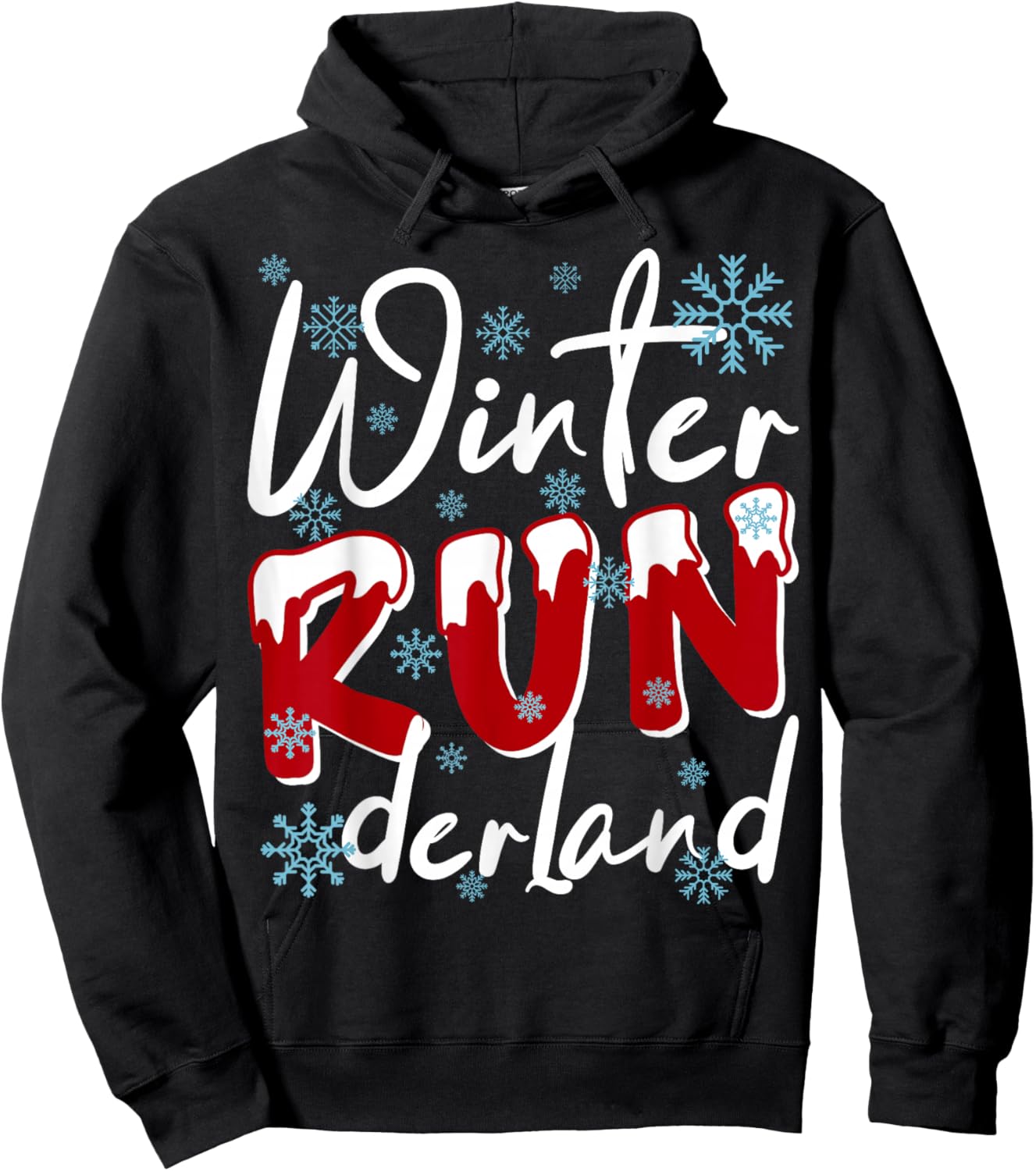 Christmas 5K Winter Run Derland Holiday Team Running Outfit Hoodie - Hoodie | Black