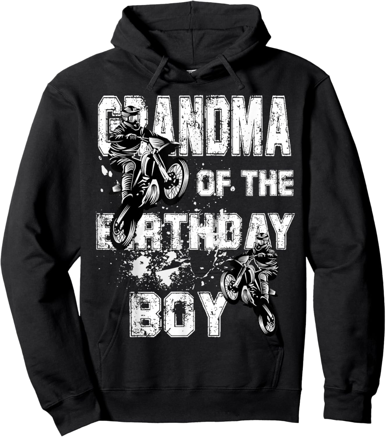 Grandma Of The Birthday Boy Motocross Ride Motorcycle Hoodie - Hoodie | Black