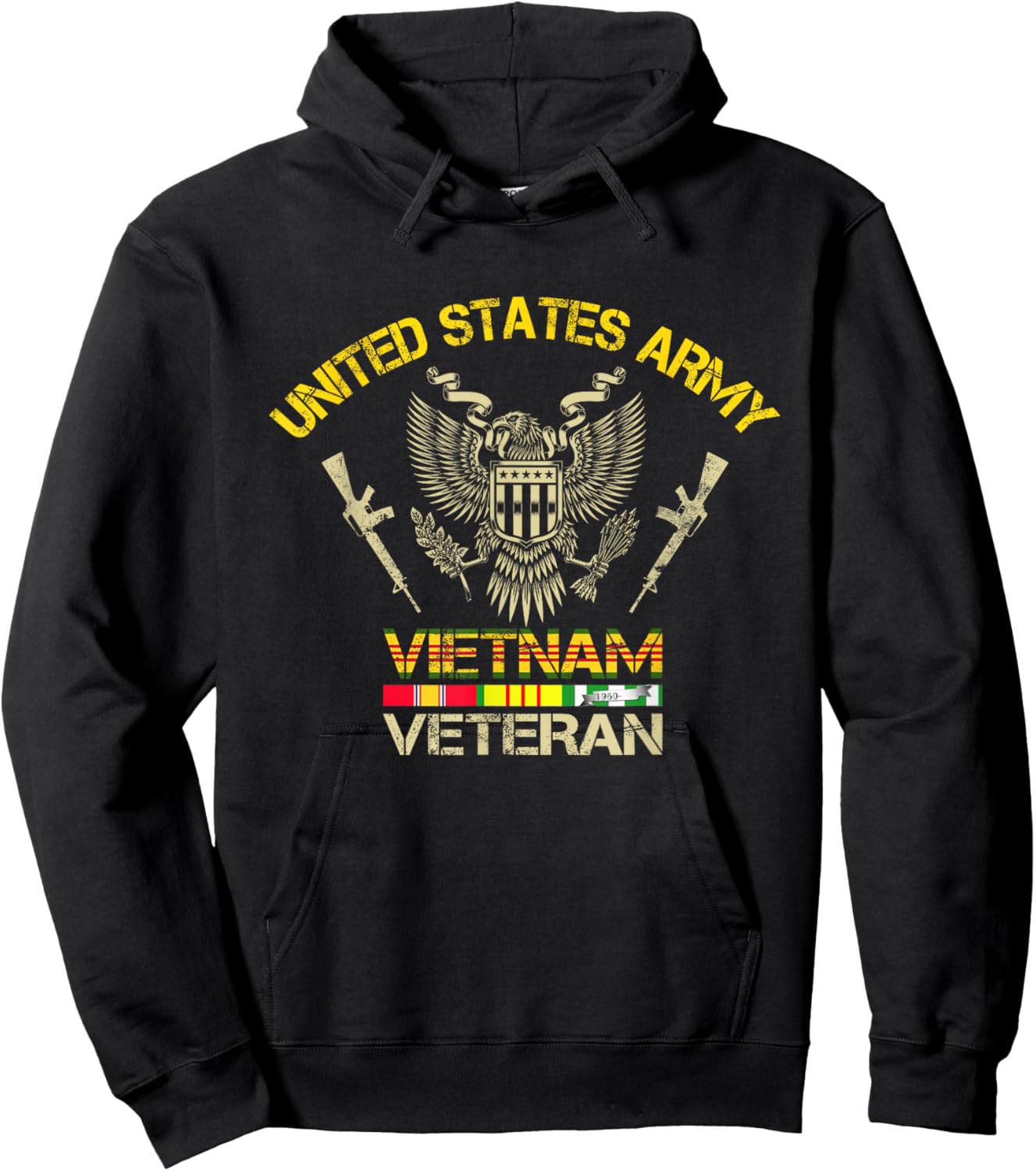 U.S Army Vietnam Veteran T Shirt Vietnam War Veterans Day Hoodie - Hoodie | Black