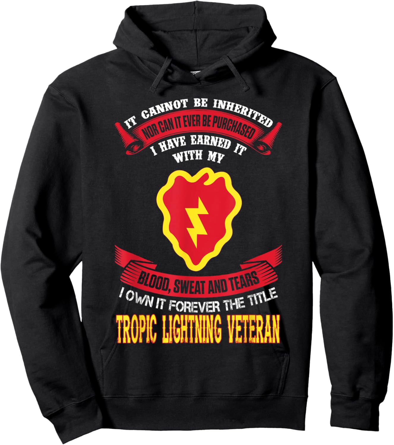 Blood, Sweat And Tears Tropic Lighting Veteran Hoodie - Hoodie | Black