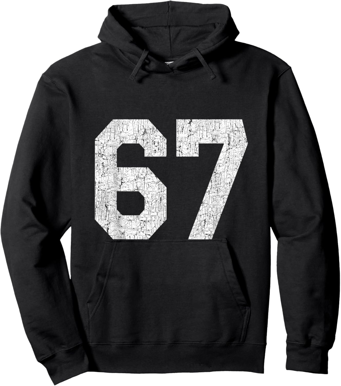 #67 Jersey Uniform Varsity Sports Number, 67th Birthday Hoodie - Hoodie | Black