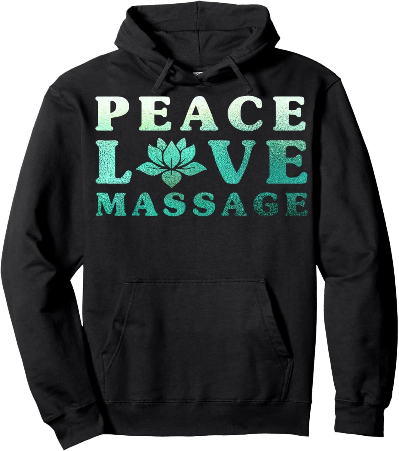 Massage Therapy Peace Love Massage Therapists Hoodie - Hoodie | Black