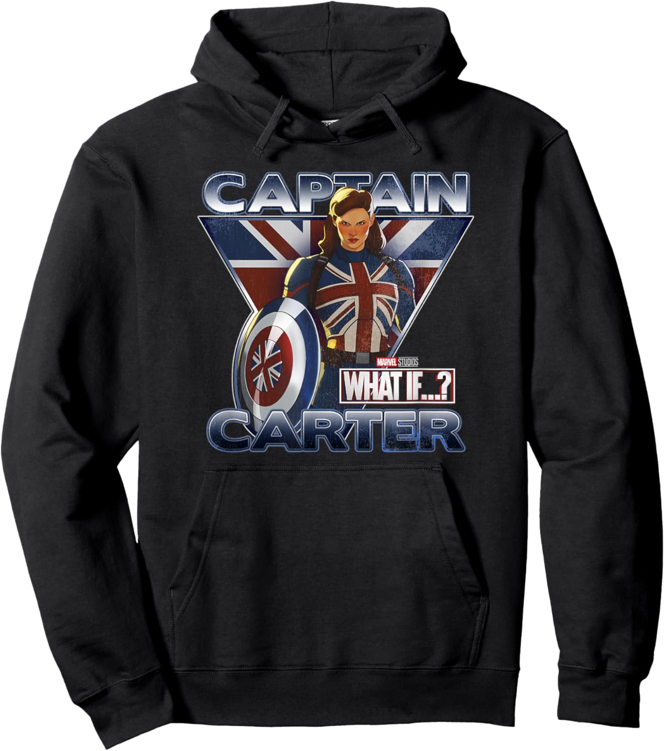 Marvel What If Captain Carter British Poster Hoodie - Hoodie | Black
