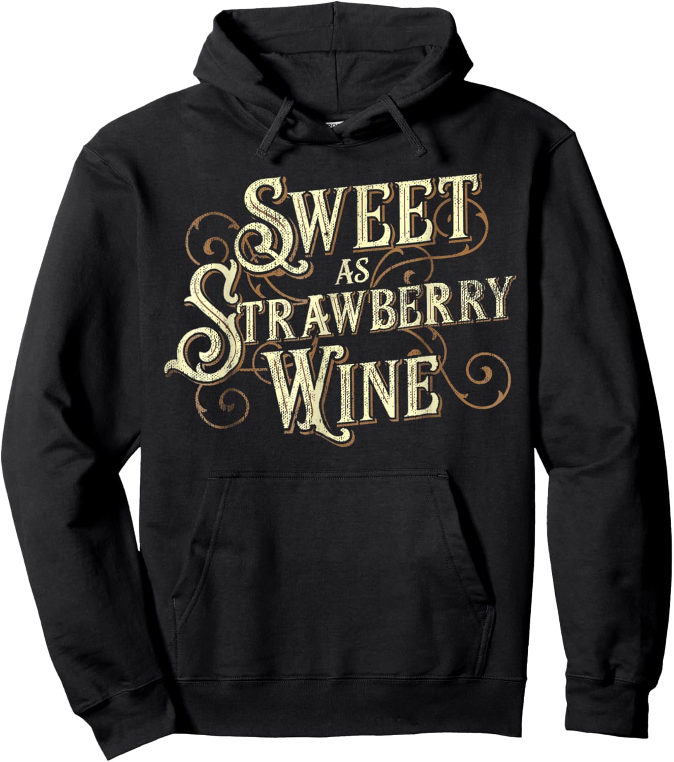 Sweet as Strawberry Wine ladies designer Country Hoodie - Hoodie | Black