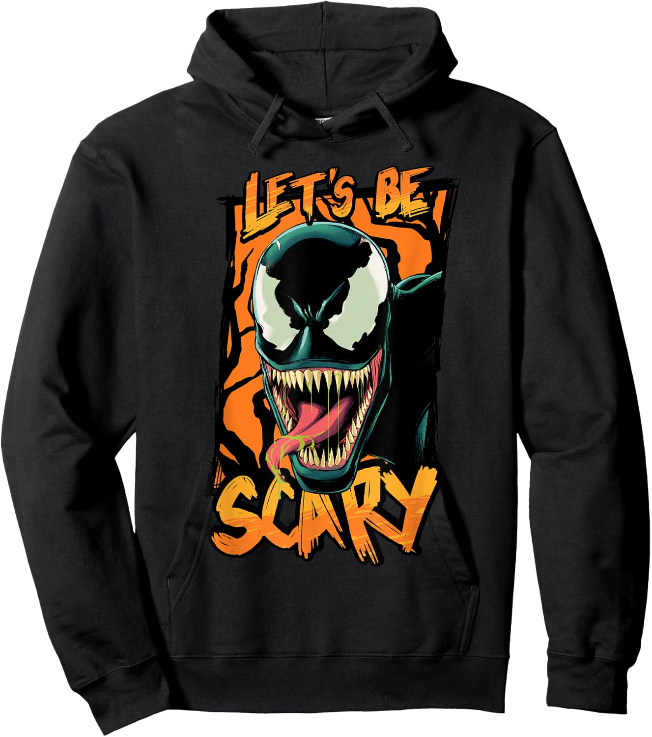 Marvel Venom Halloween Trick or Treat Let’s Be Scary Hoodie - Hoodie | Black