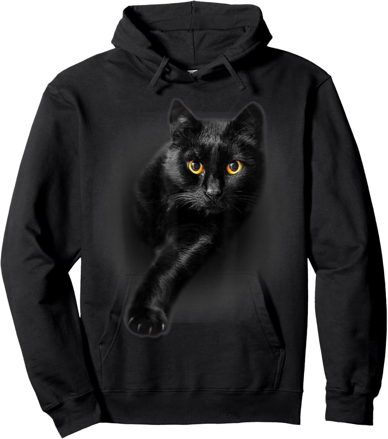 Black Cat Yellow Eyes Cats Shirt Gifts Hoodie - Hoodie | Black