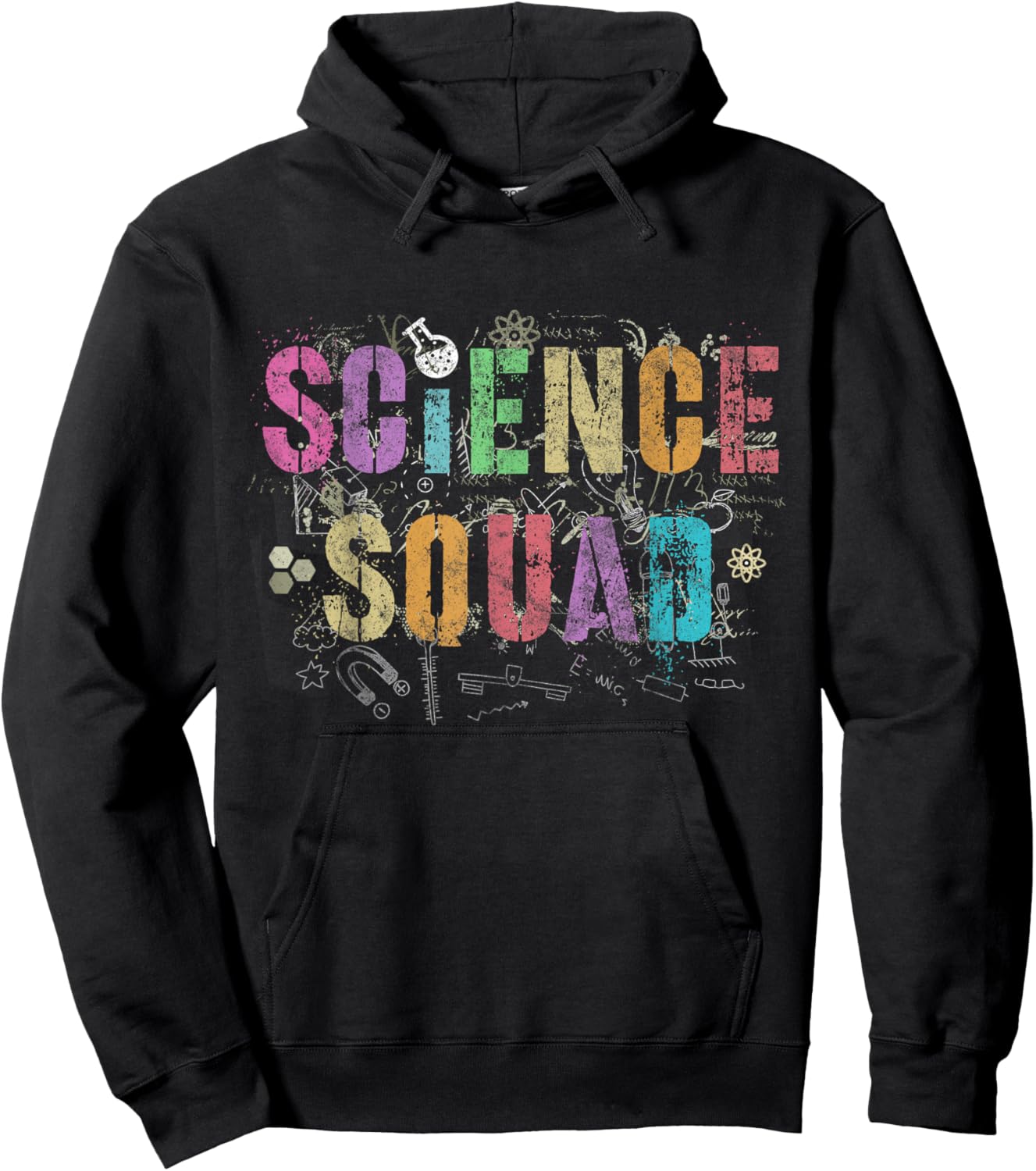 Vintage SCIENCE SQUAD Teacher Student Crew Technology Team Women Kids Hoodie - Hoodie | Black