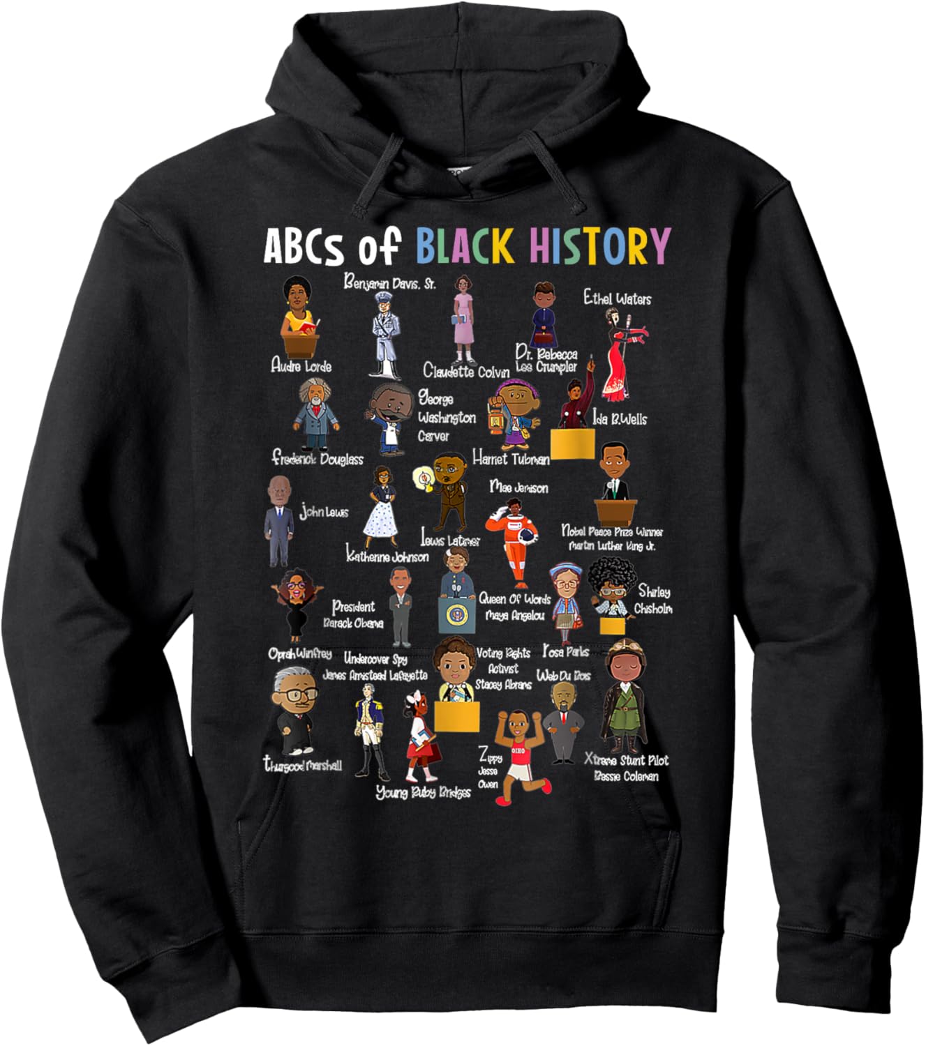Abcs of Black History Month Juneteenth Day Black Men Women Hoodie - Hoodie | Black