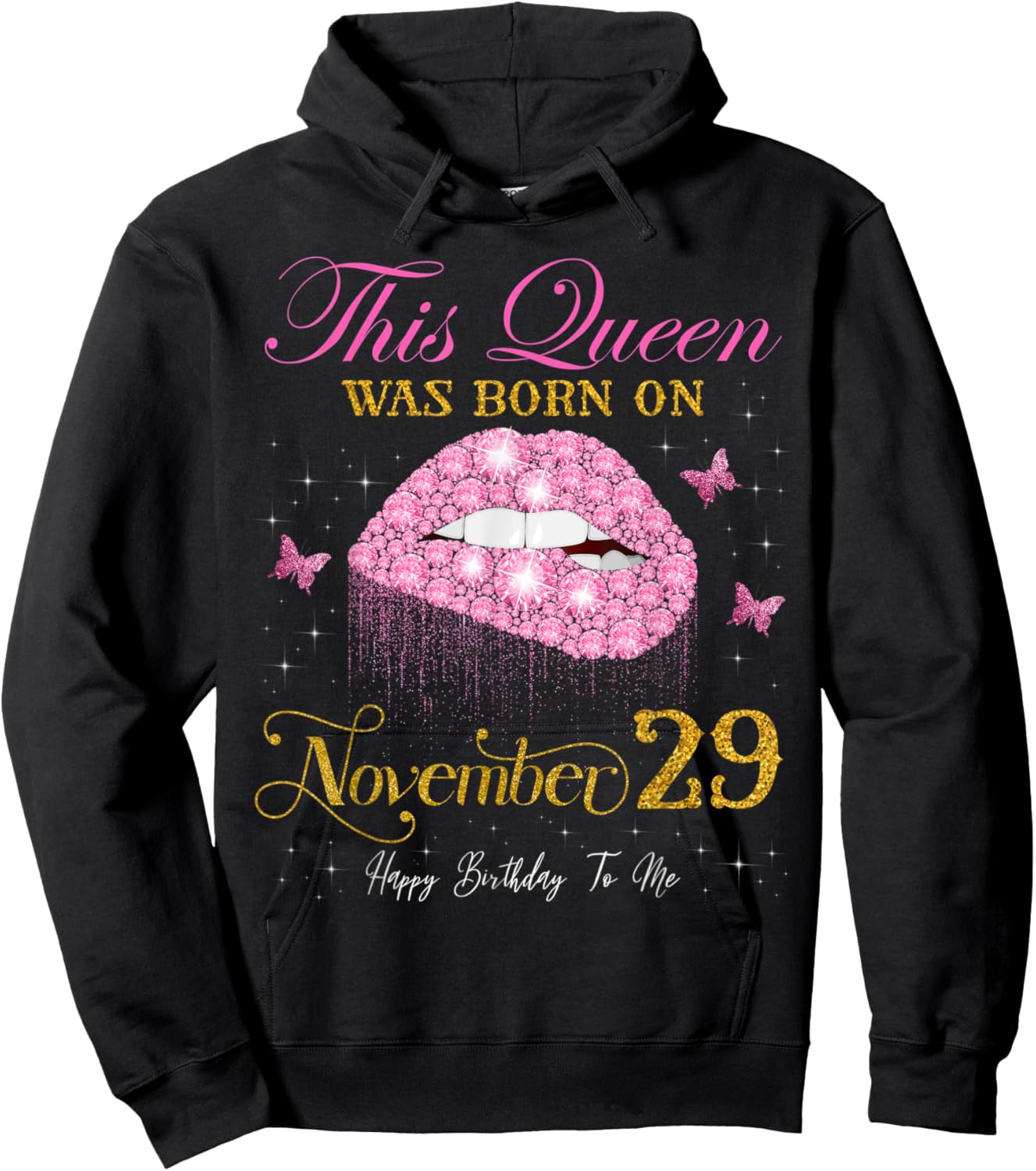 This Queen Was Born on November 29, 29th November Birthday Hoodie - Hoodie | Black