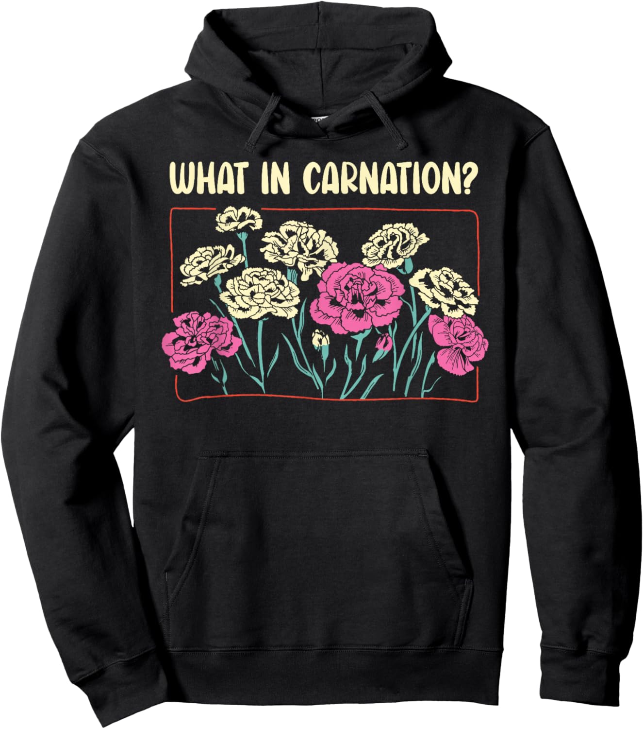 What In Carnation Floral Designer Flower Arranger Florist Hoodie - Hoodie | Black