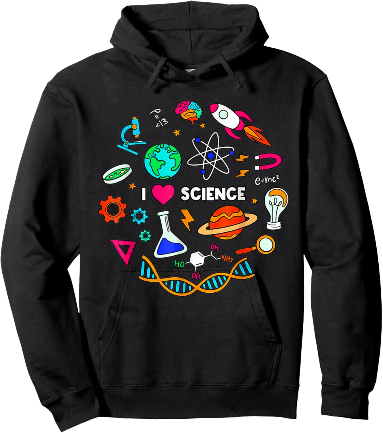 I Love Science Kids Science Lovers Gifts Ideas Hoodie - Hoodie | Black