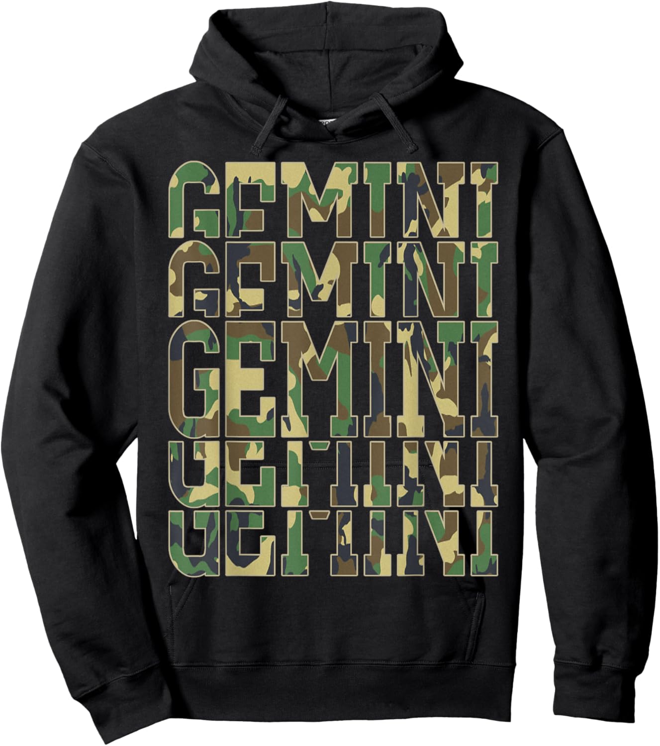 Gemini June King Man Born In May Zodiac Camouflage Birthday Hoodie - Hoodie | Black