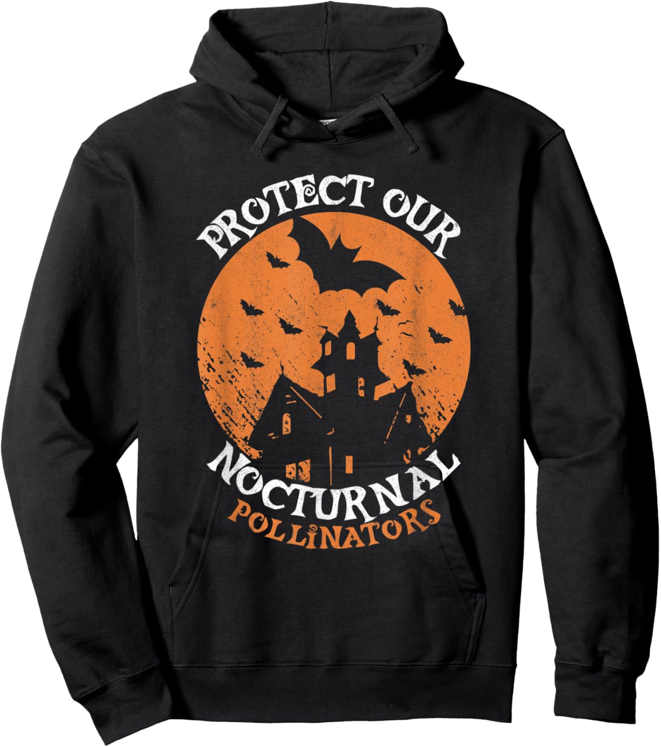 Protect Our Nocturnal Pollinators Bat Halloween Bats Hoodie - Hoodie | Black