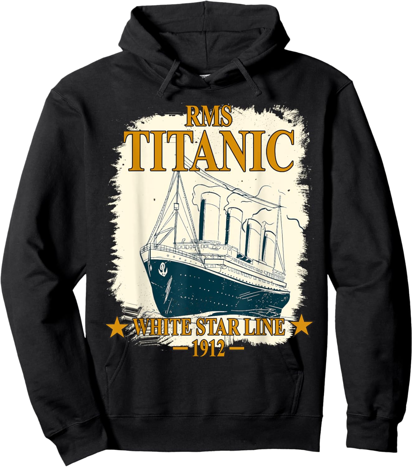 RMS TITANIC White Star Line Cruise Ship Retro Vintage Kids Hoodie - Hoodie | Black