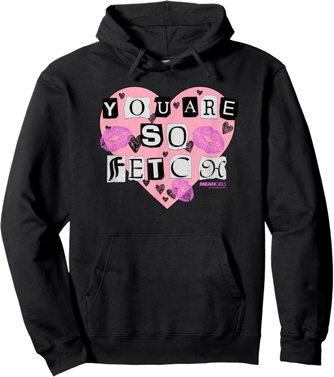 Mean Girls You Are So Fetch Valentine's Day Heart Hoodie - Hoodie | Black