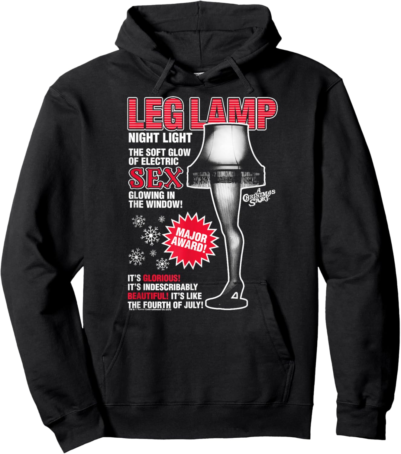 A Christmas Story Leg Lamp Vintage Ad Funny Holiday Hoodie - Hoodie | Black