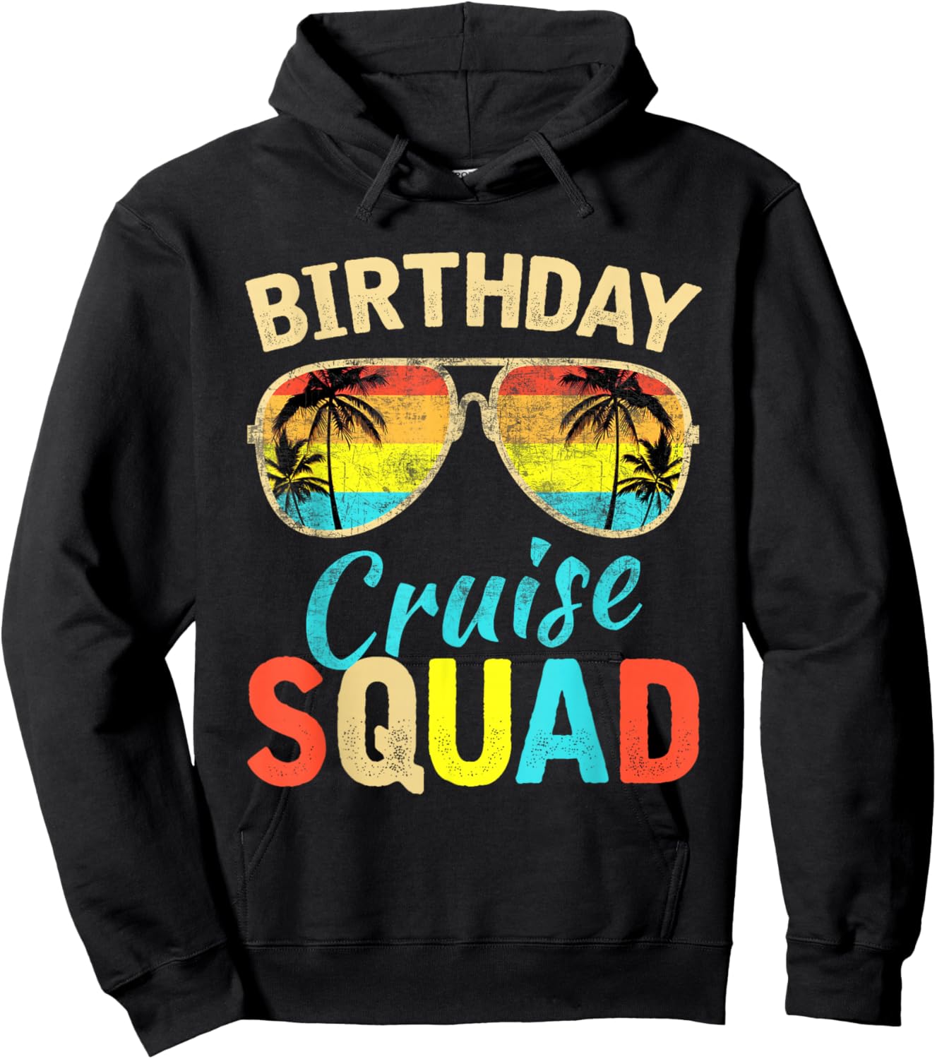 Birthday Cruise Squad Cruising Vacation Funny Birthday Hoodie - Hoodie | Black