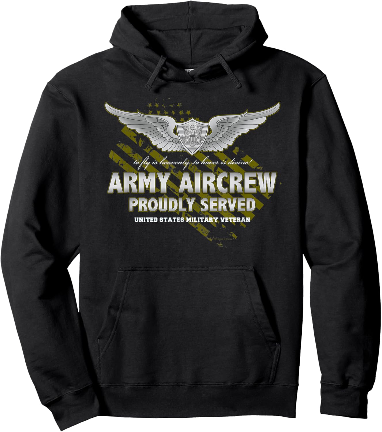 Army Aircrew Proudly Served Hoodie - Hoodie | Black