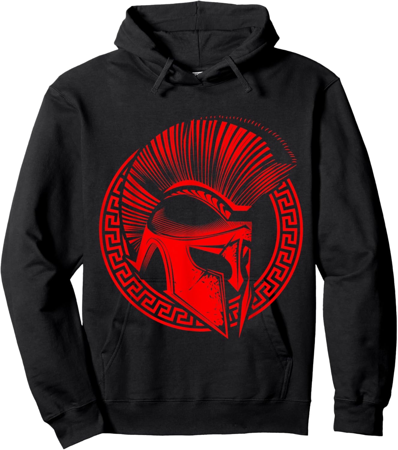 Spartan Helmet Gym Gladiator Symbol Workout Warrior Sparta Hoodie - Hoodie | Black