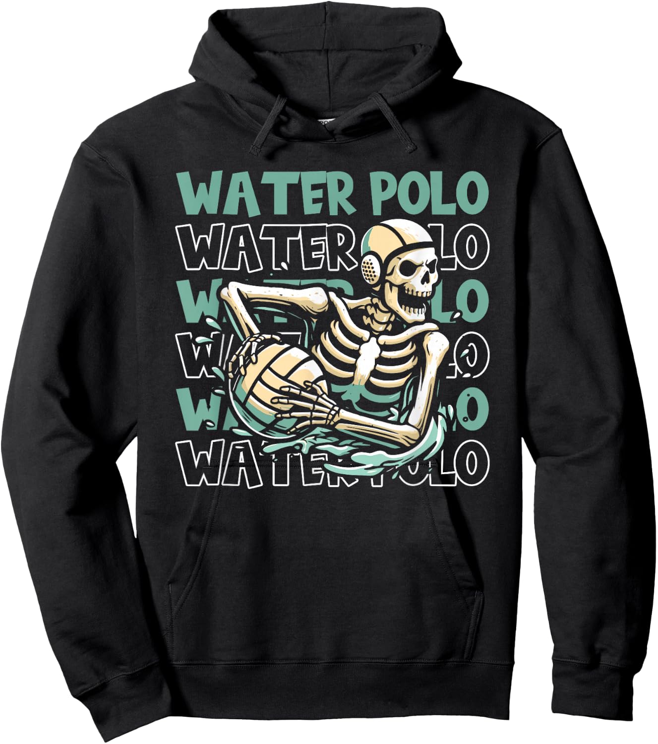 Player Skeleton - Waterpolo Sport Water Polo Hoodie - Hoodie | Black