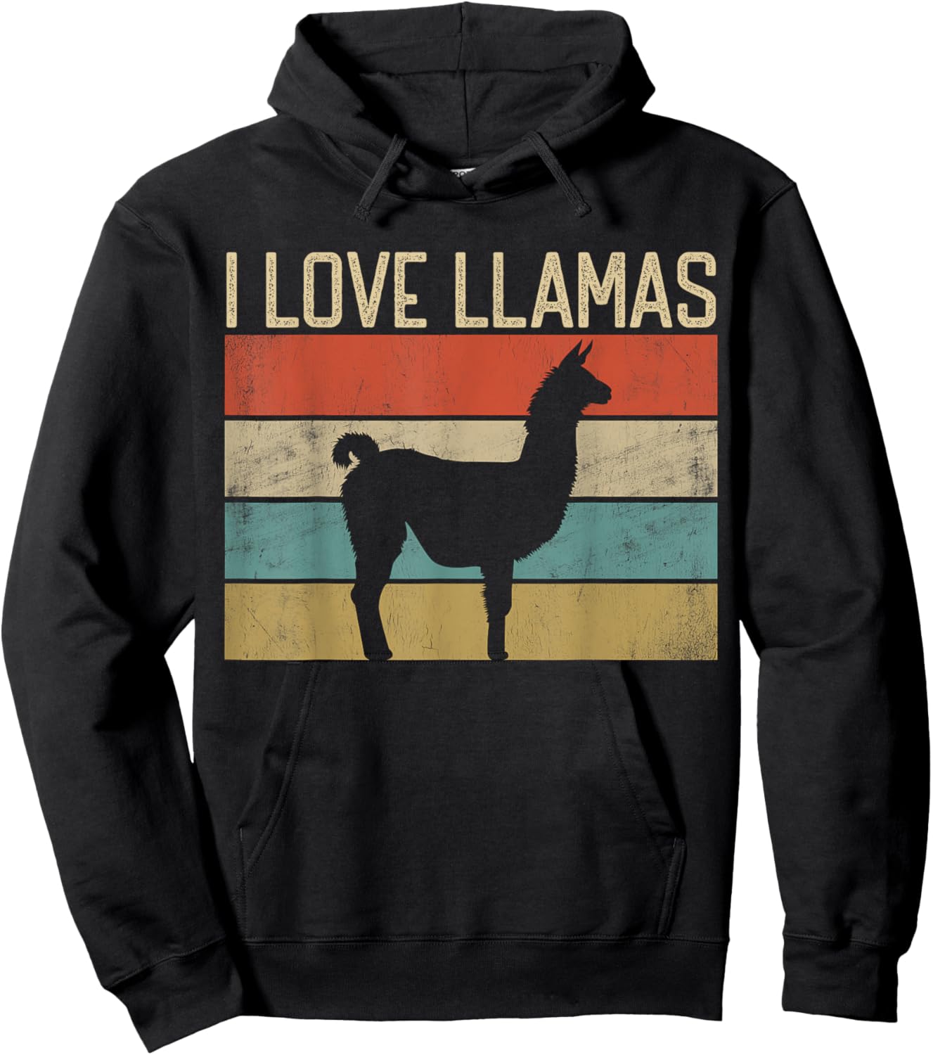 I Love Llamas I like My Llama Lover Vintage Cute Wild Animal Hoodie - Hoodie | Black