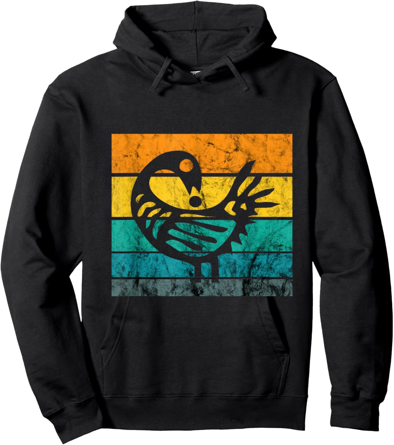 Sankofa Retro Vintage Learn From The Past African Bird Hoodie - Hoodie | Black