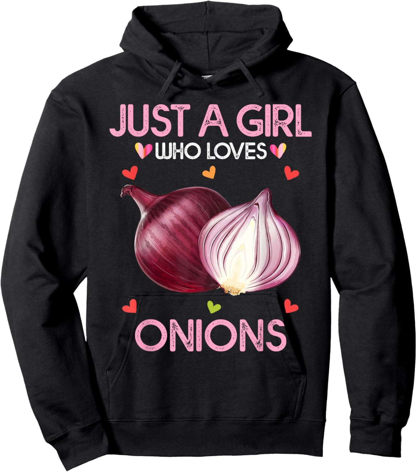 Onion Shirt Just A Girl Who Loves Onions Hoodie - Hoodie | Black