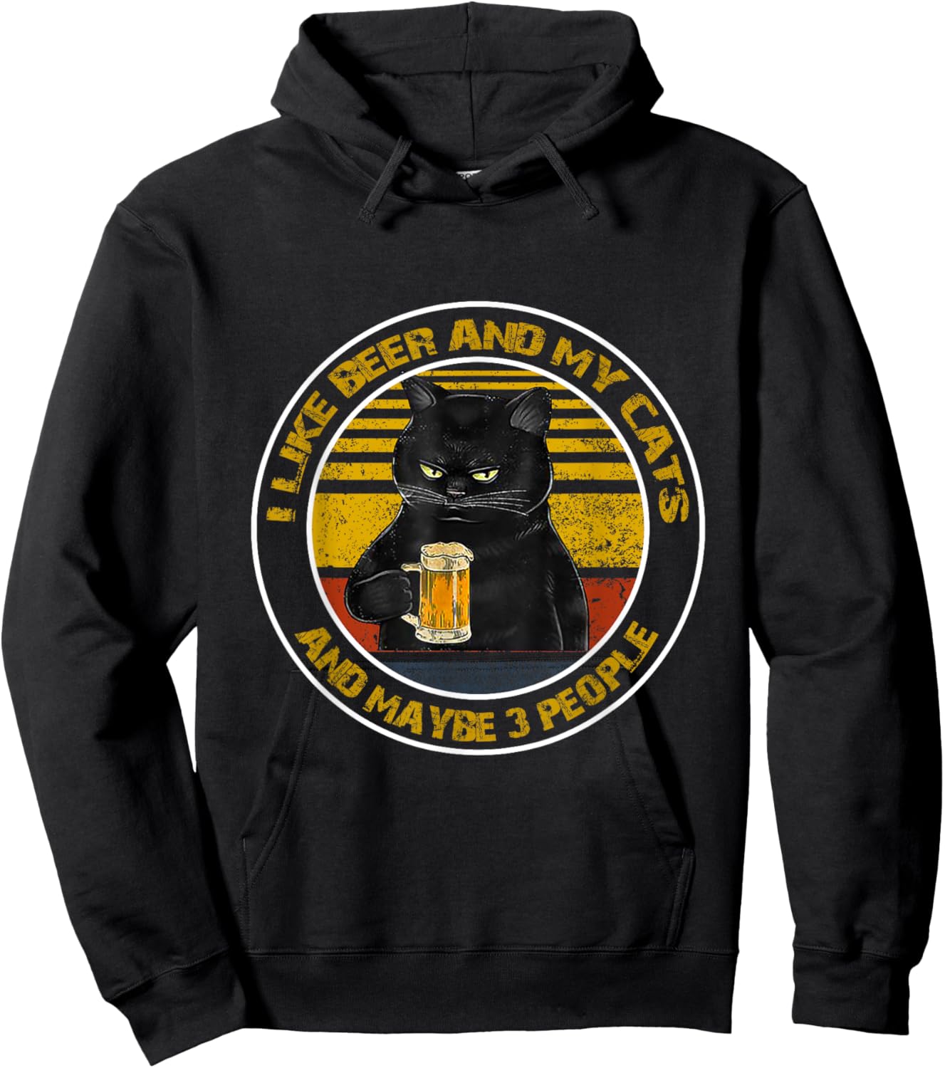 I Like Beer My Cat and Maybe 3 People - Day cats Women Hoodie - Hoodie | Black