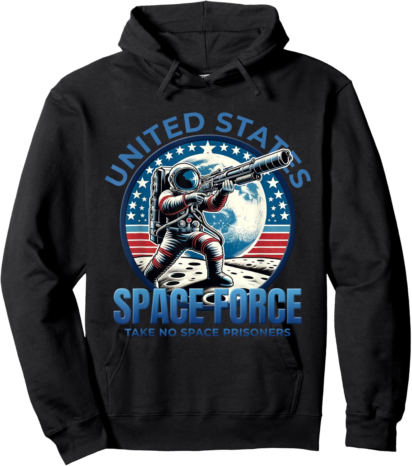 Badass Space Force! Hoodie - Hoodie | Black