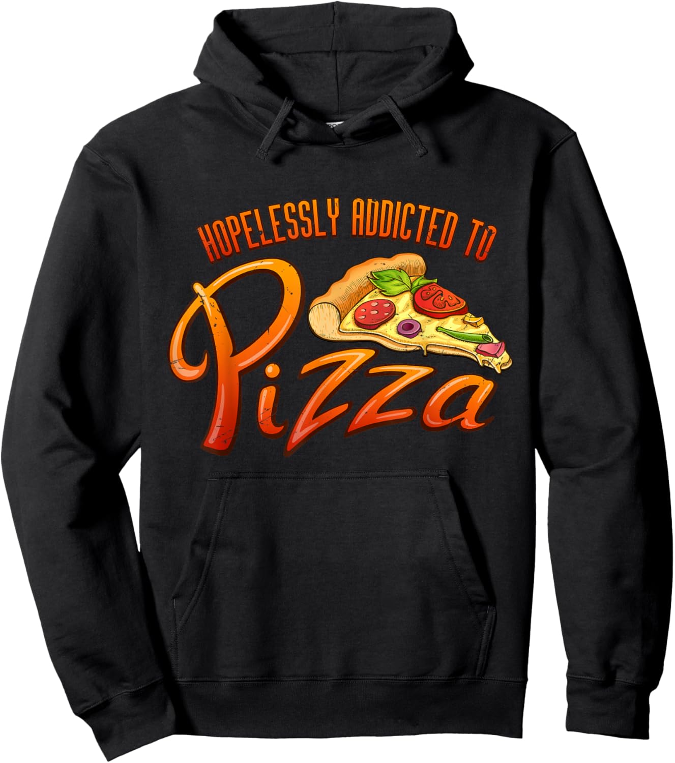 Hopelessly Addicted to Pizza Pizza Lover Shirt | Cute Pizza Hoodie - Hoodie | Black
