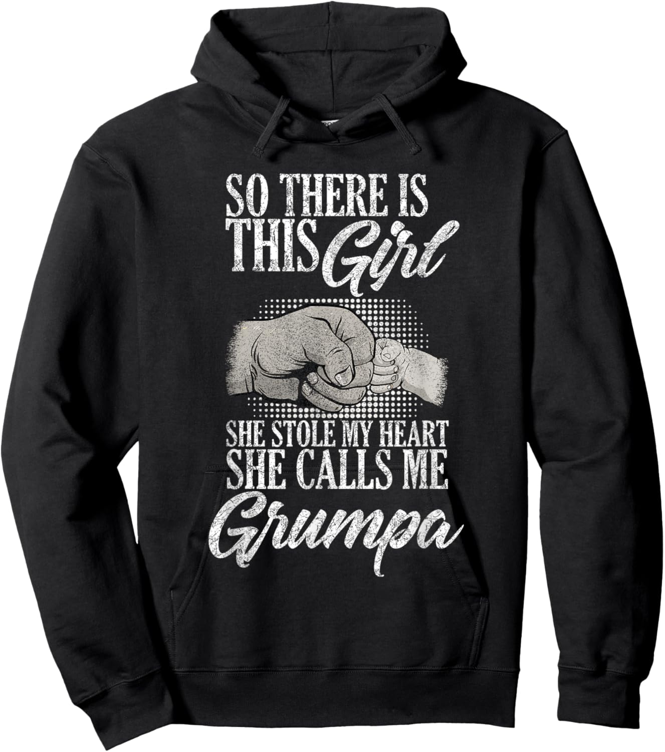 funny Father's Day for Grumpa from Daughter girl to grandpa Hoodie - Hoodie | Black