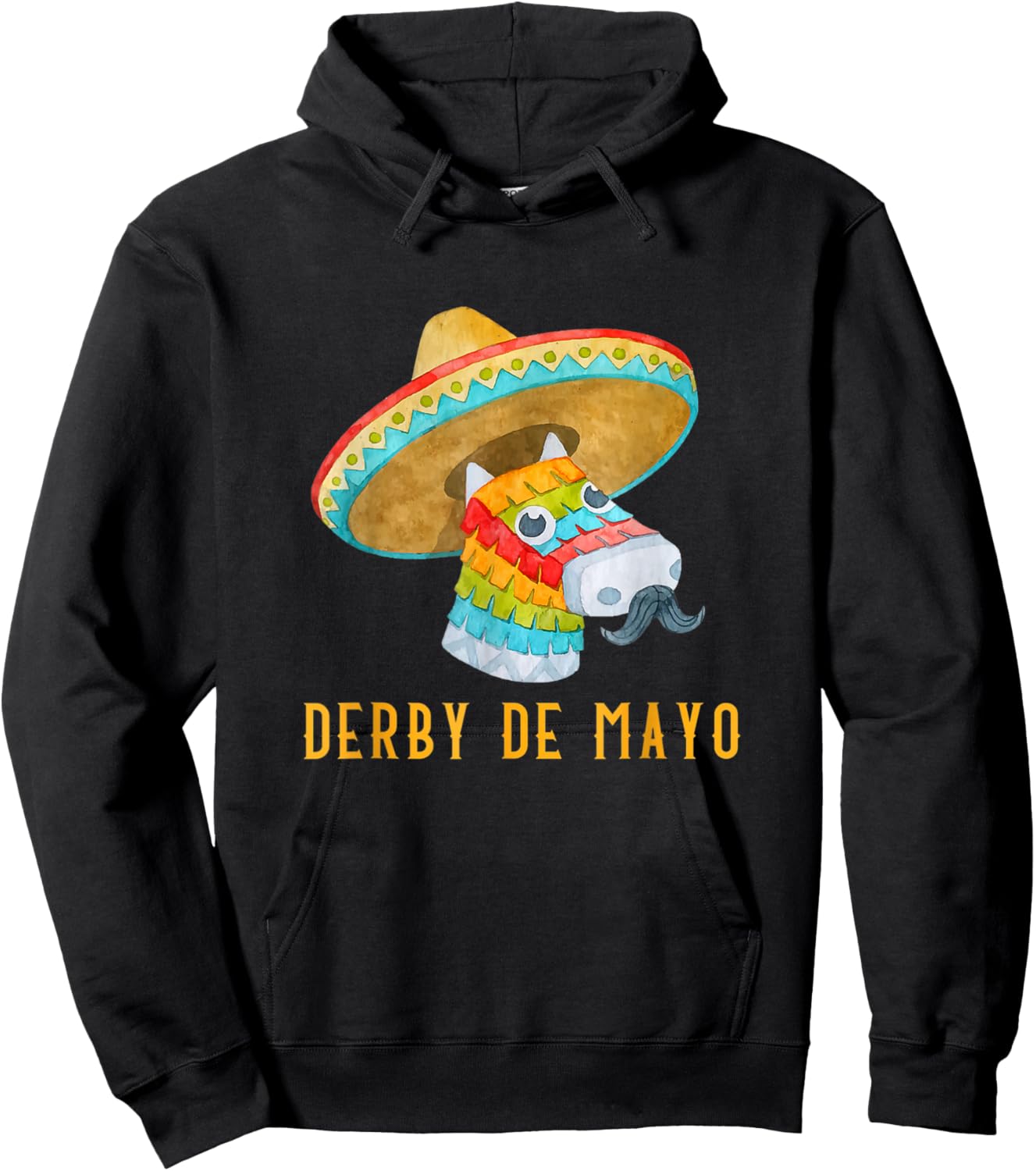 Derby de Mayo Kentucky Horse Race Mexico Pinata Mexican Hoodie - Hoodie | Black