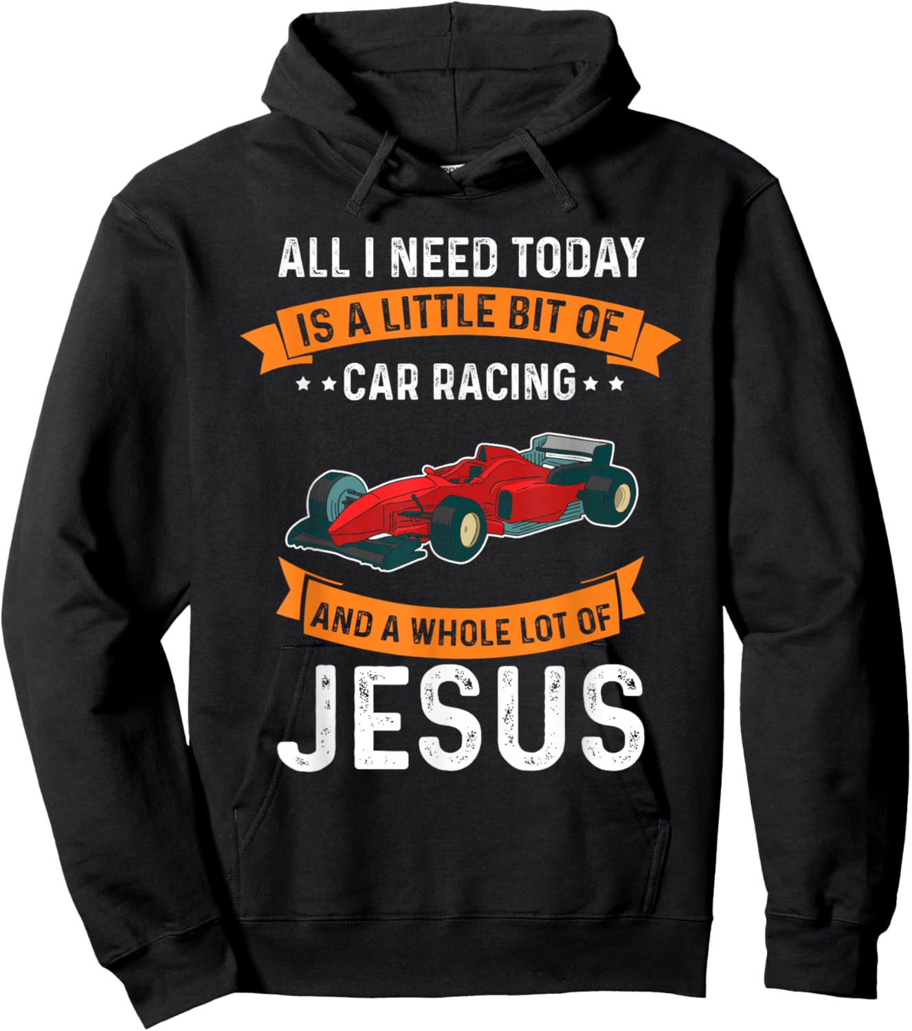 Need Race and Jesus Christian God Love Car Race Hoodie - Hoodie | Black