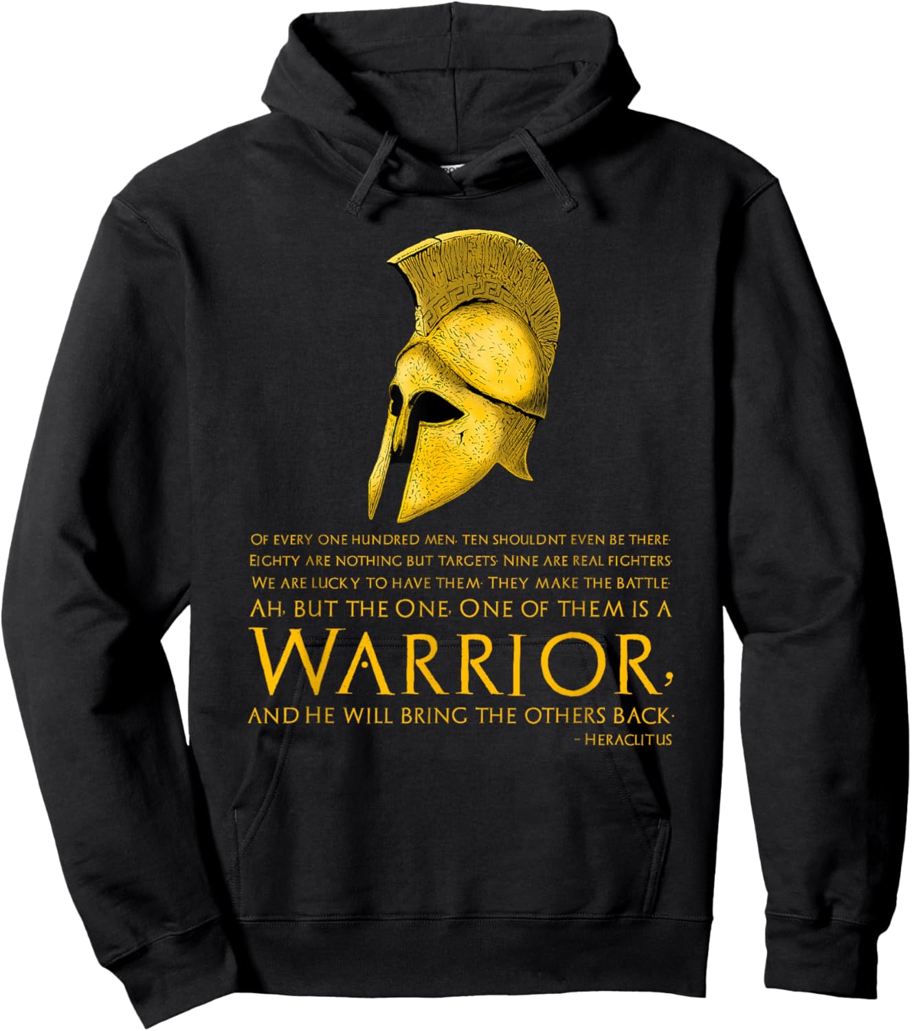 Classical Greek Philosophy - Military Quote - Heraclitus Hoodie - Hoodie | Black
